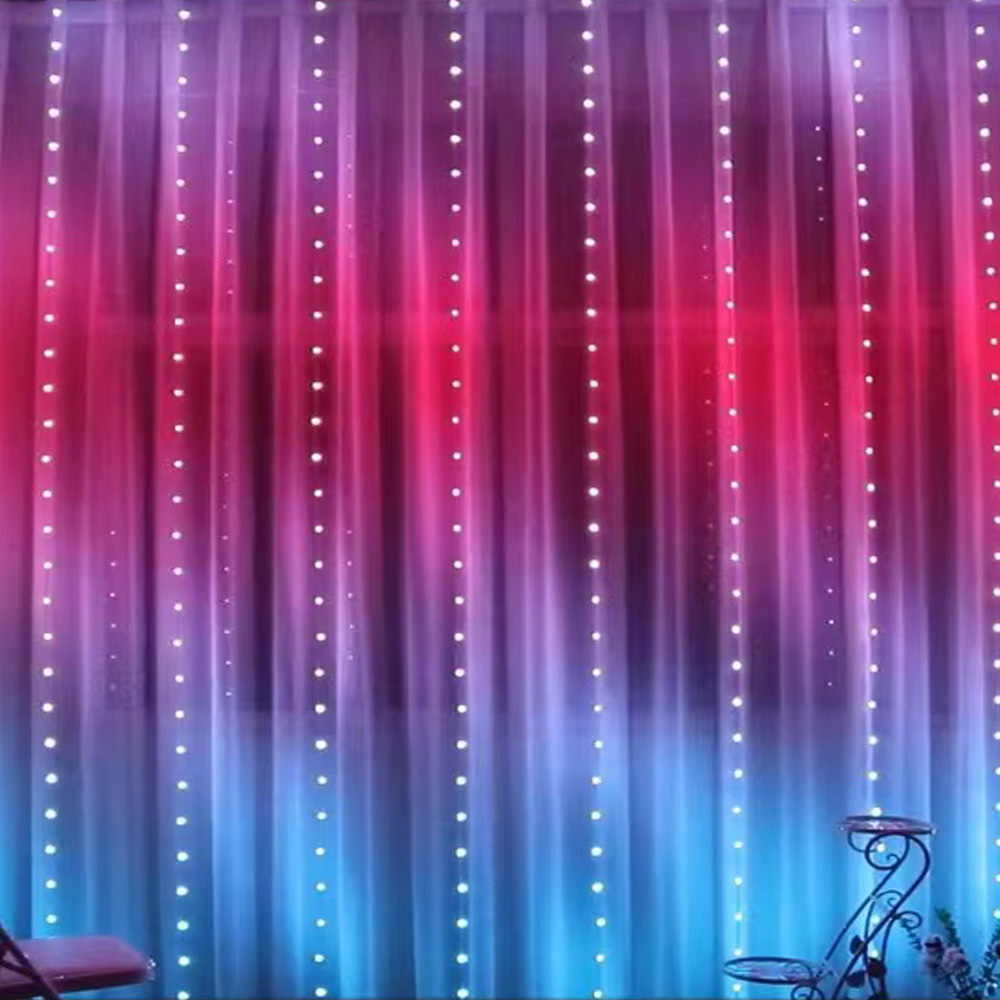 Christmas Lights Outdoor - 3M RGB Smart LED Curtain Lights