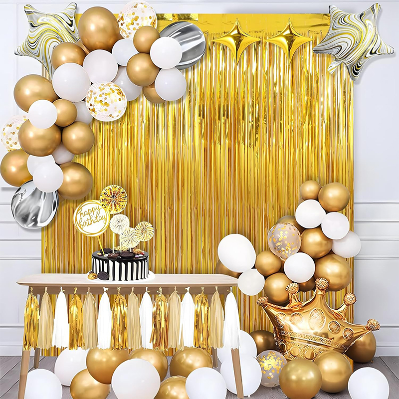 2M Glitter Gold Tinsel Fringe  - Tinsel Garland Decoration avis et prix