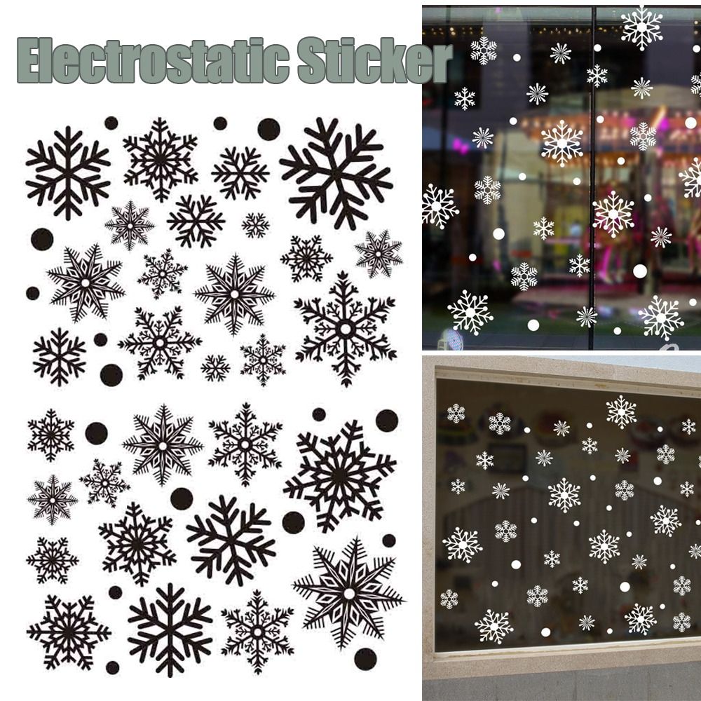 30pcs PVC Christmas Snowflakes - Snowflake Window Decal avis et prix