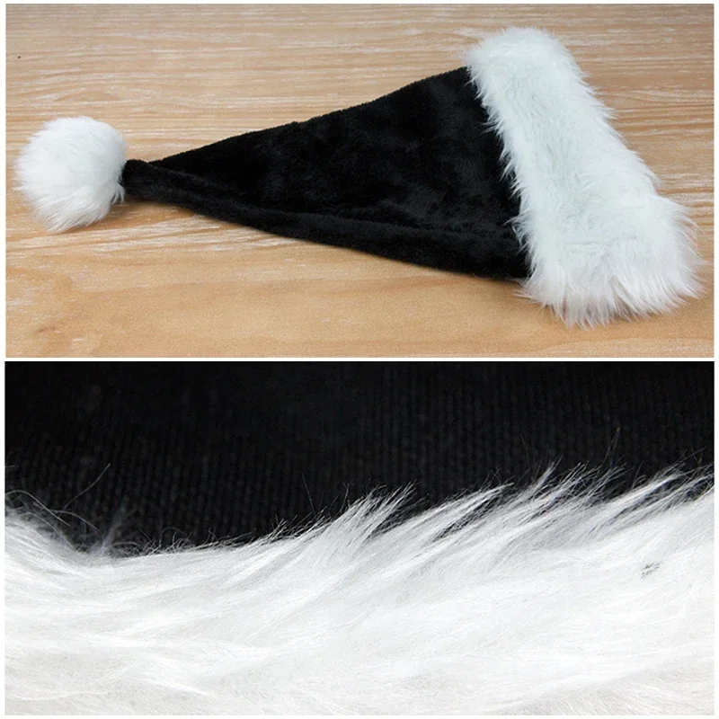 Unisex Xmas Black Plush Christ - Santa Hat Plush avis et prix