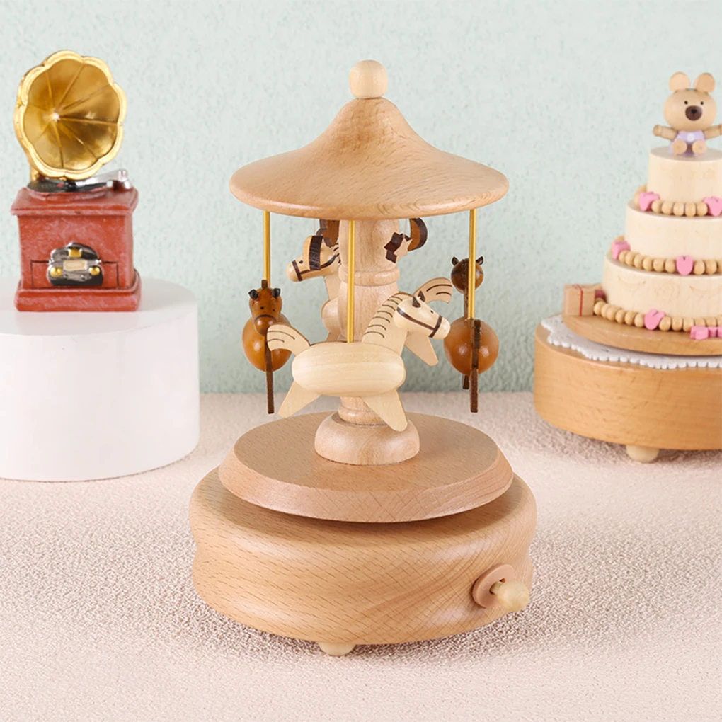 Wooden Carousel Music Box Orna - Snow Globe Musical avis et prix