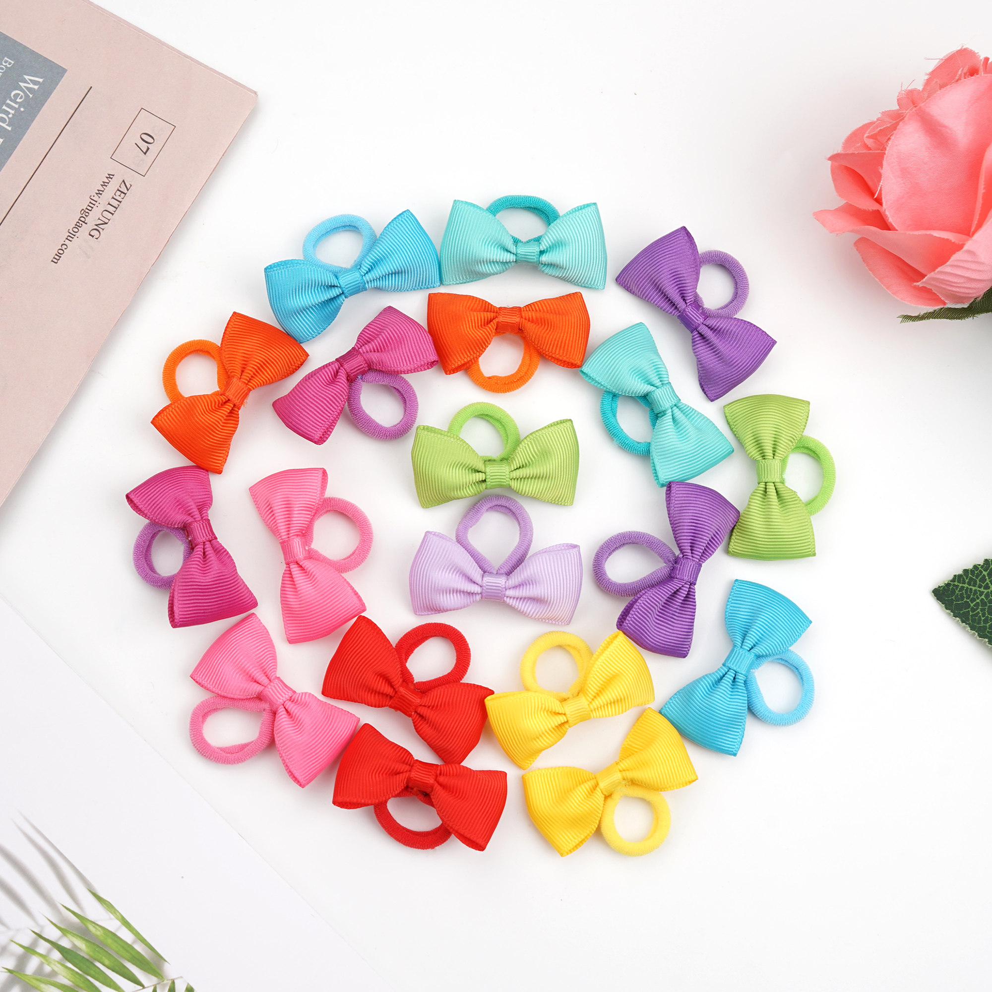 40/60/80 Baby Girls Hair Ties  - Ribbon Bow Gift avis et prix