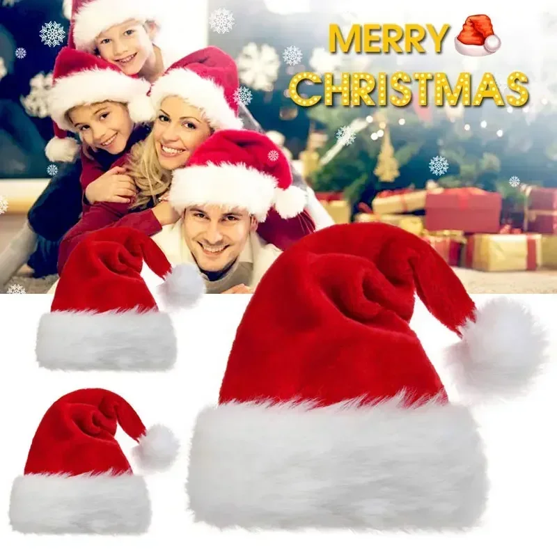 5/1PCS Christmas Hat Plush Adu - Santa Hat Plush avis et prix