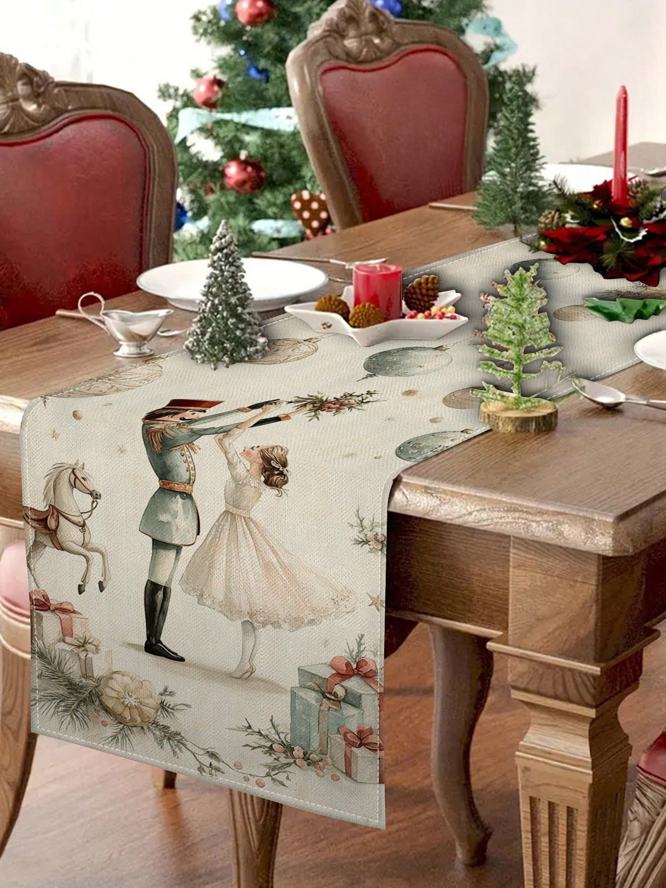 1pc Christmas Nutcracker & Bal - Christmas Table Runner avis et prix