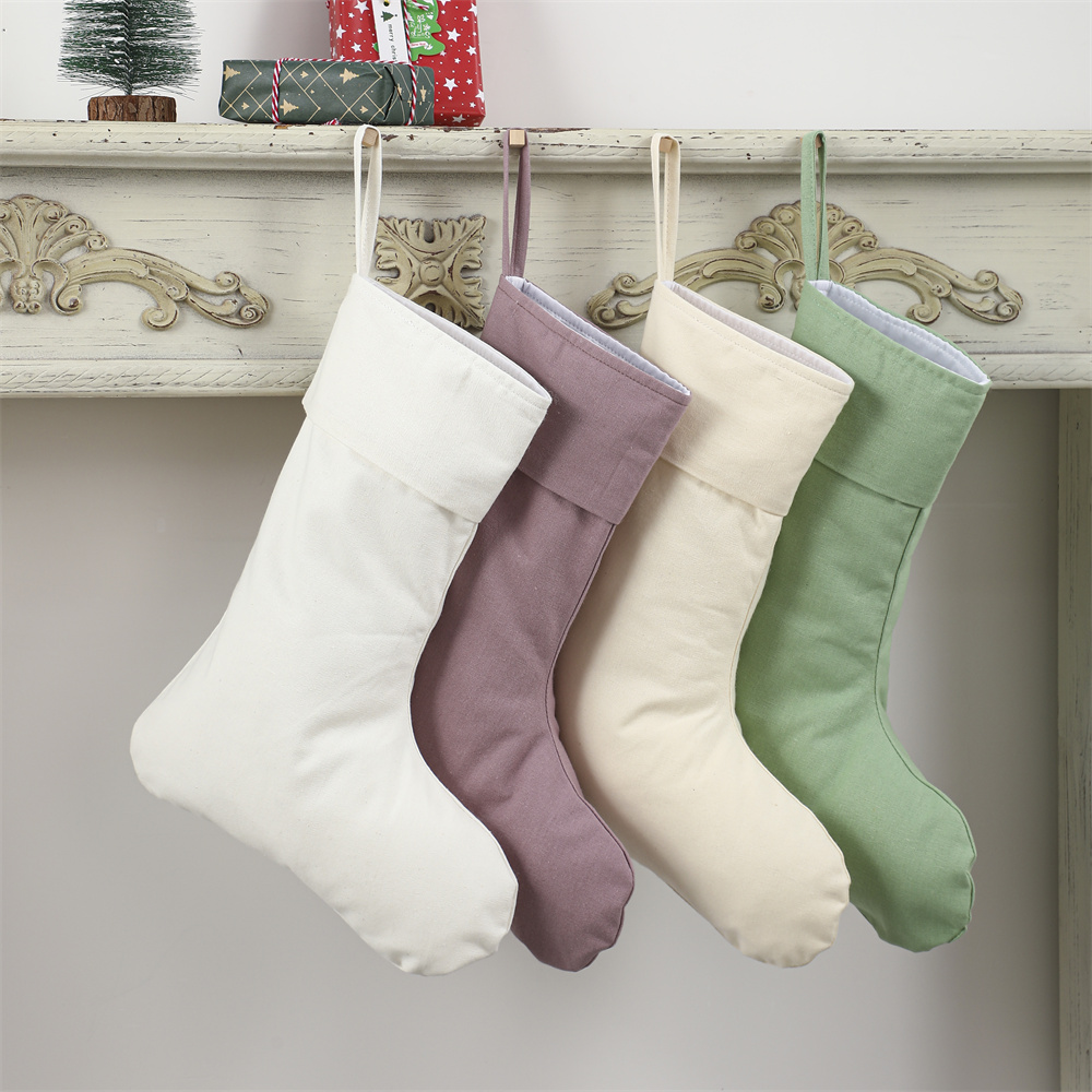Linen Christmas Stocking Xmas  - Christmas Stocking Hanging avis et prix
