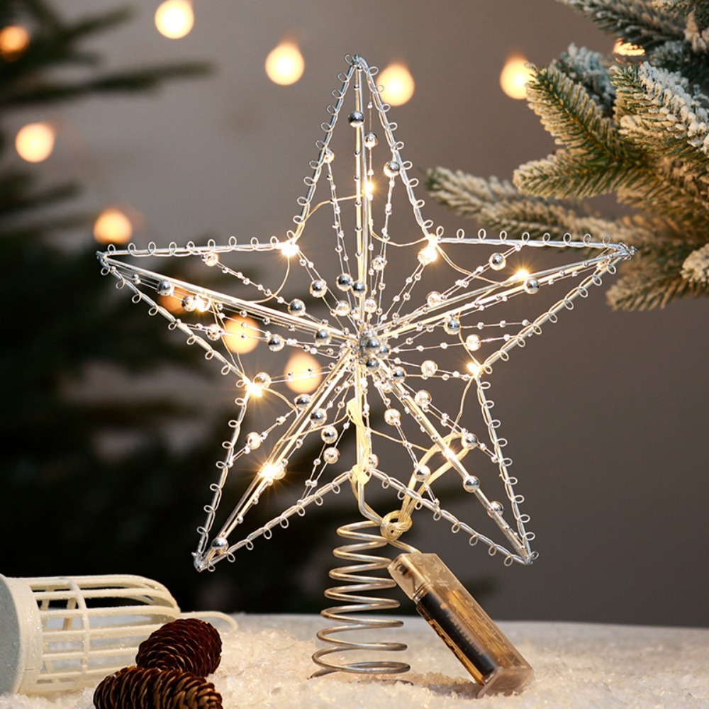 Gold/Silver LED Christmas Tree - Star Tree Topper avis et prix