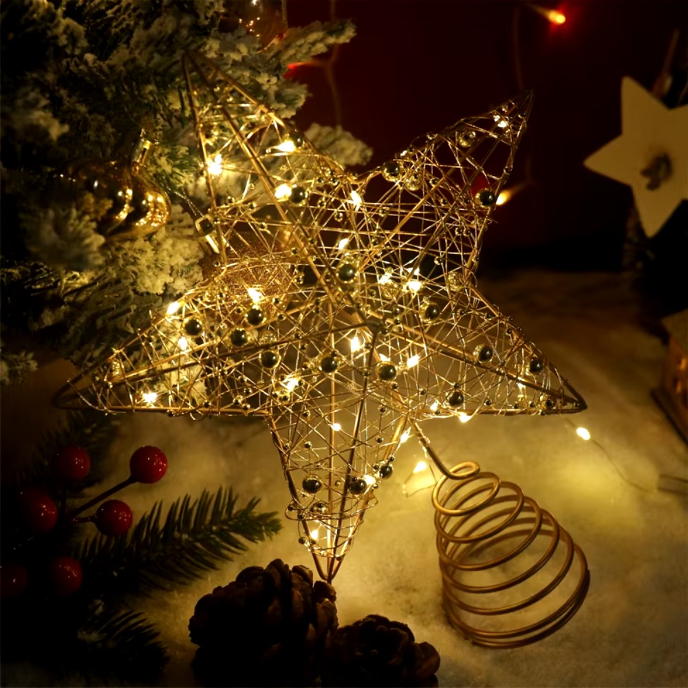 Gold/Silver LED Christmas Tree - Star Tree Topper avis et prix