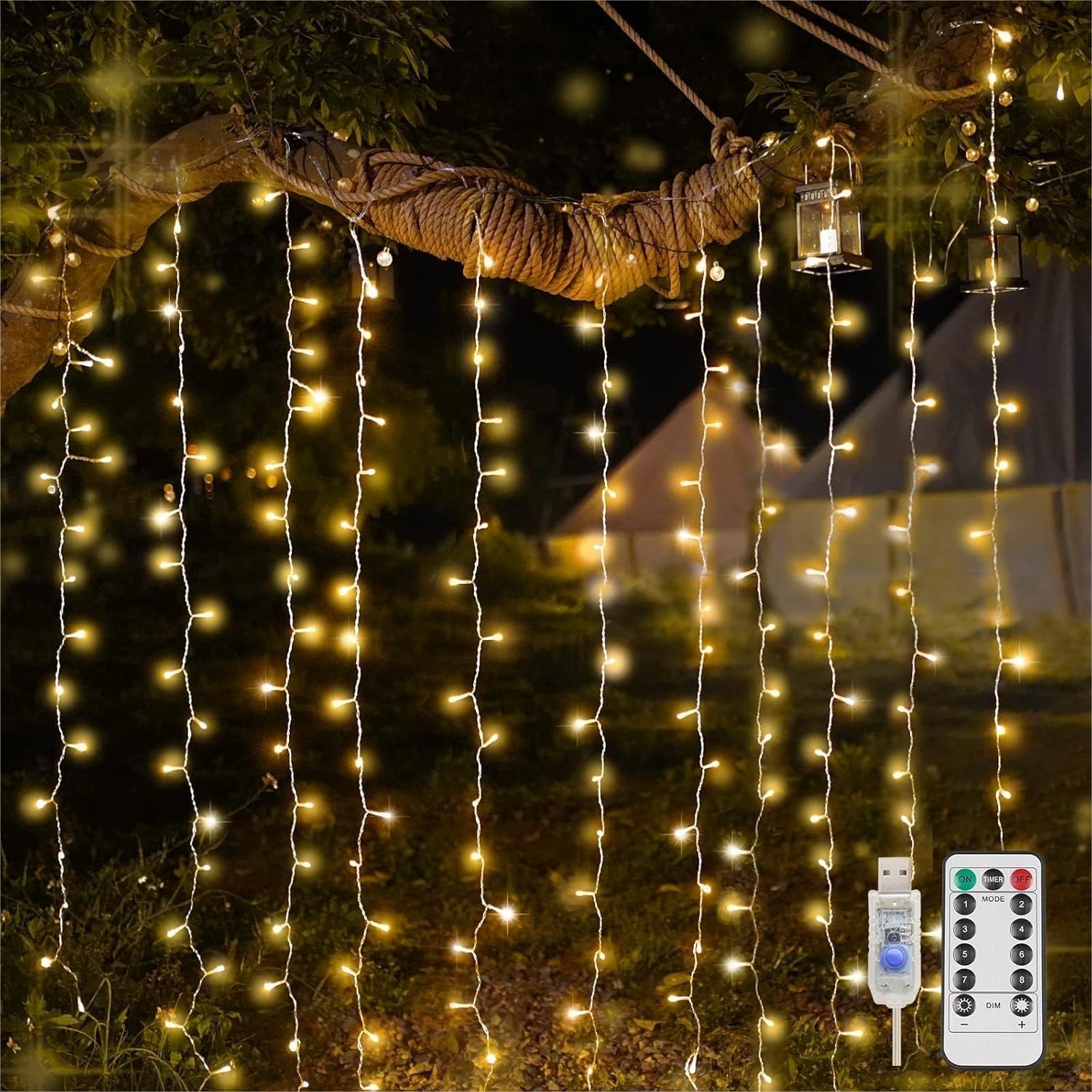 Curtain Lights For Bedroom 200 - Christmas Lights Outdoor avis et prix