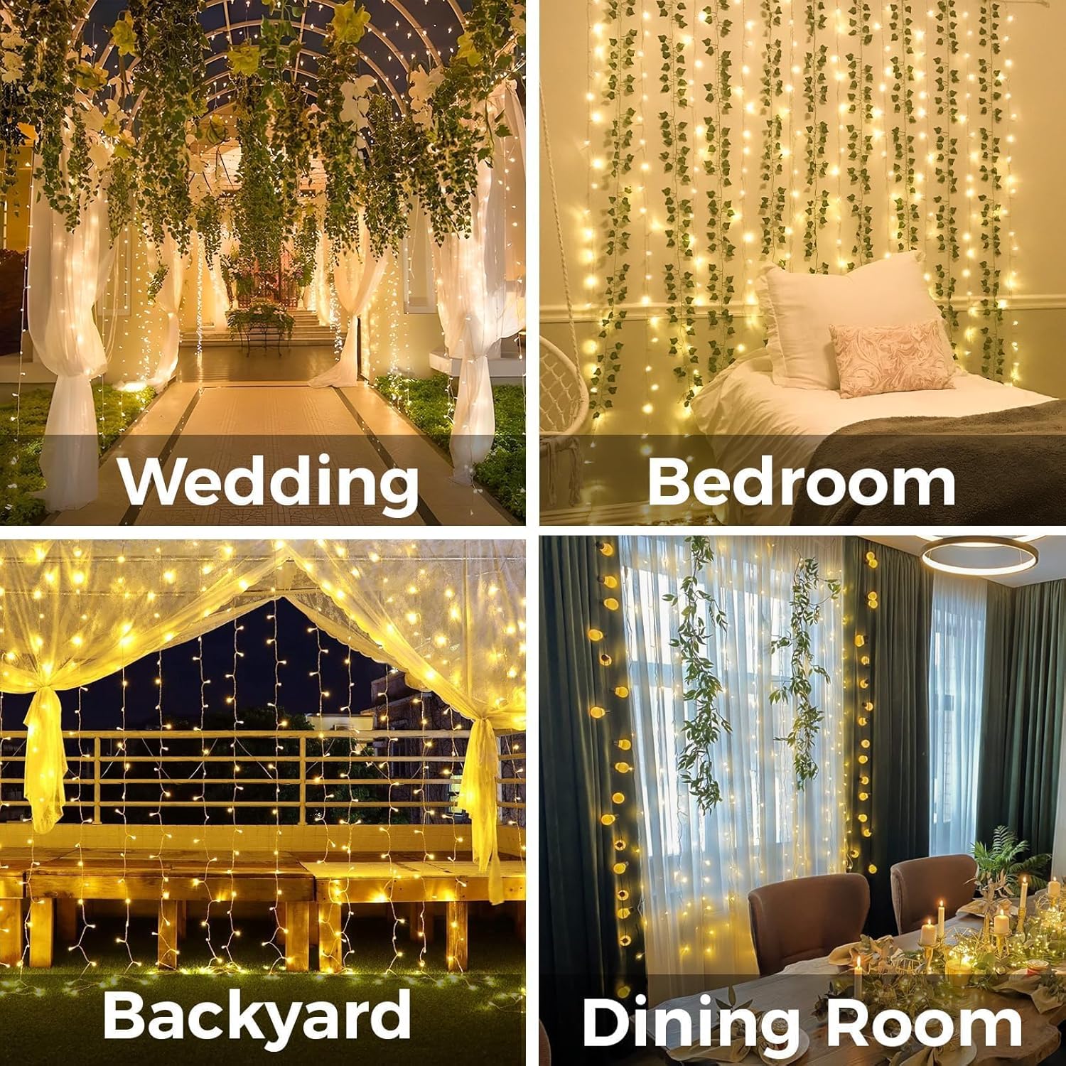 Curtain Lights For Bedroom 200 - Christmas Lights Outdoor avis et prix