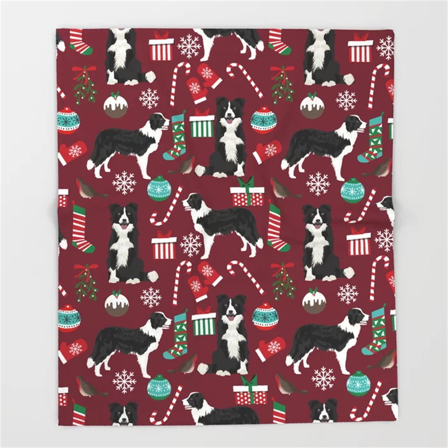 Border Collie Christmas Stocki - Christmas Throw Blanket avis et prix