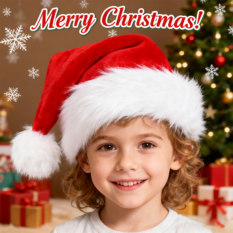 Christmas Santa Hat Xmas Long  - Santa Hat Plush avis et prix