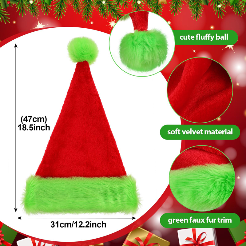 1pc, Santa Claus hat Christmas - Santa Hat Plush avis et prix