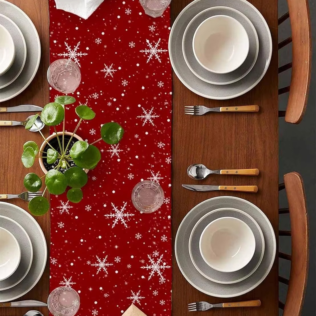 Red Table Runner Christmas Tre - Christmas Table Runner avis et prix