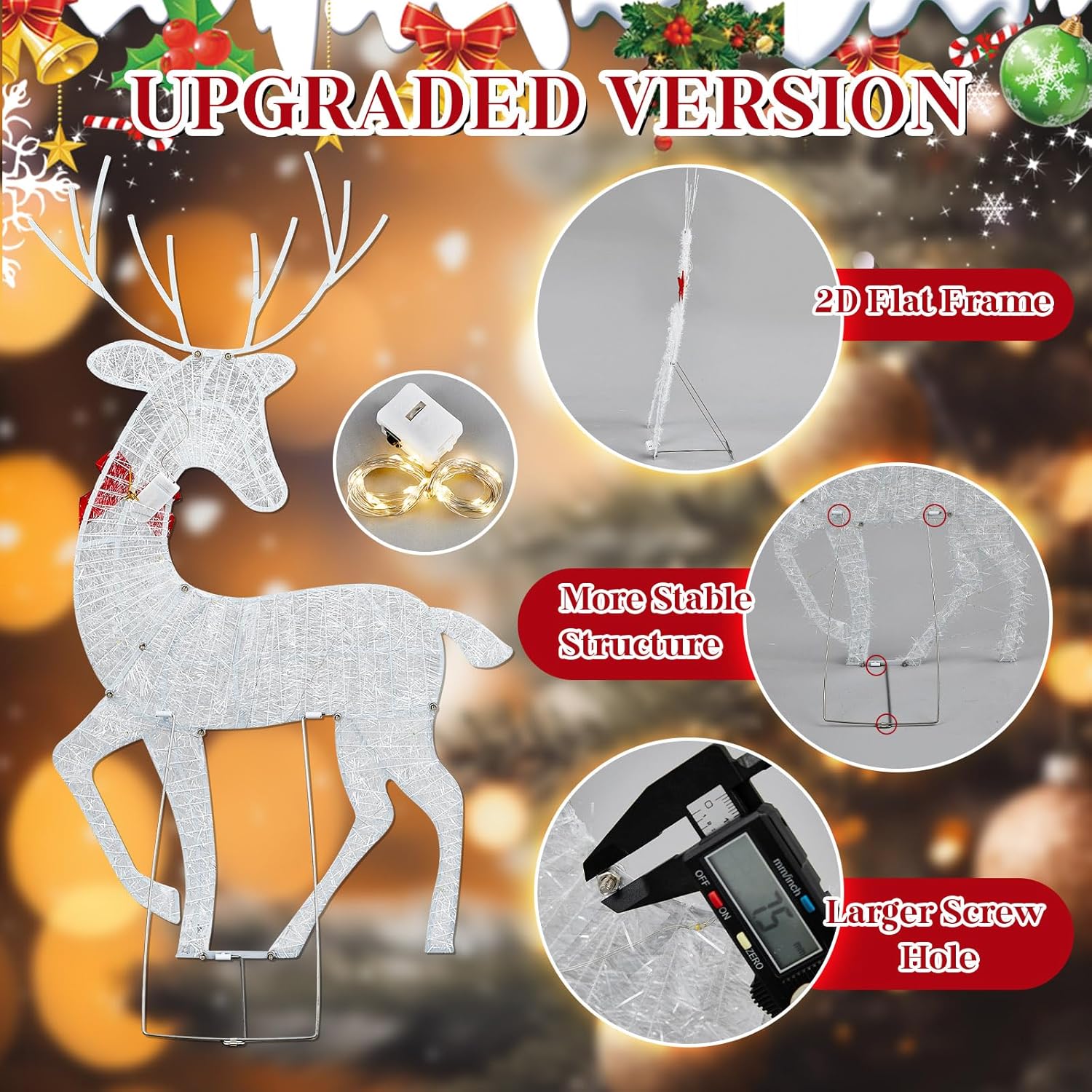 2D Lighted Reindeer Christmas  - Christmas Lights Outdoor avis et prix
