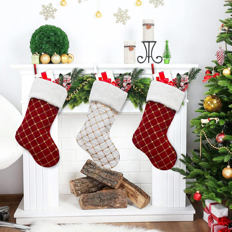Christmas Stocking Soft Faux F - Christmas Stocking Hanging avis et prix