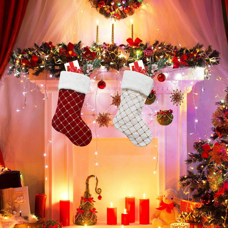 Christmas Stocking Soft Faux F - Christmas Stocking Hanging avis et prix