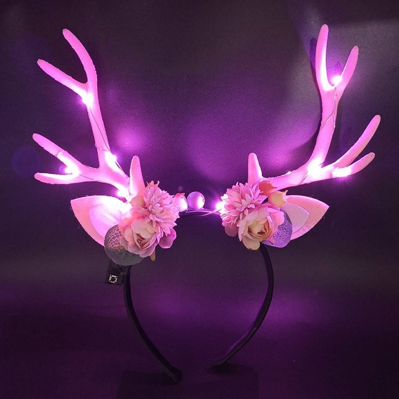 Reindeer Antlers Light up Head - Reindeer Antlers Headband avis et prix
