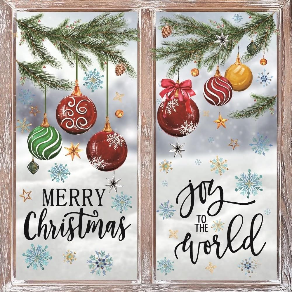 221 PCS Christmas Window Cling - Snowflake Window Decal avis et prix