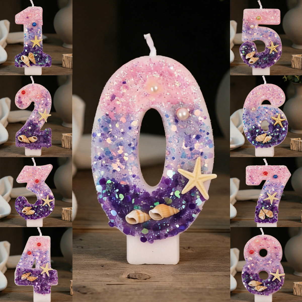 Three Color Gradient Mermaid 0 - Holiday Candle Set avis et prix