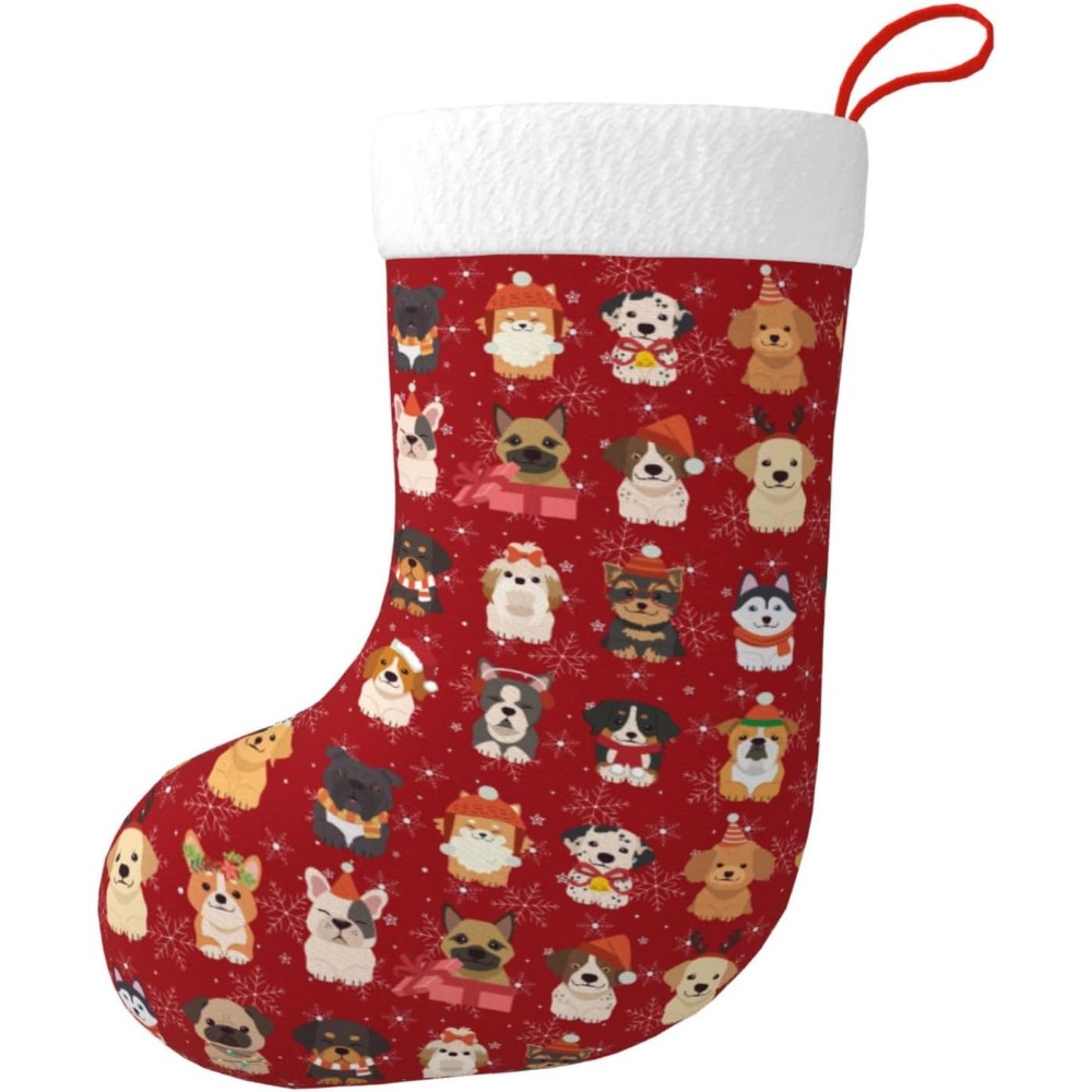 Cute Christmas Dogs Christmas  - Christmas Stocking Hanging avis et prix
