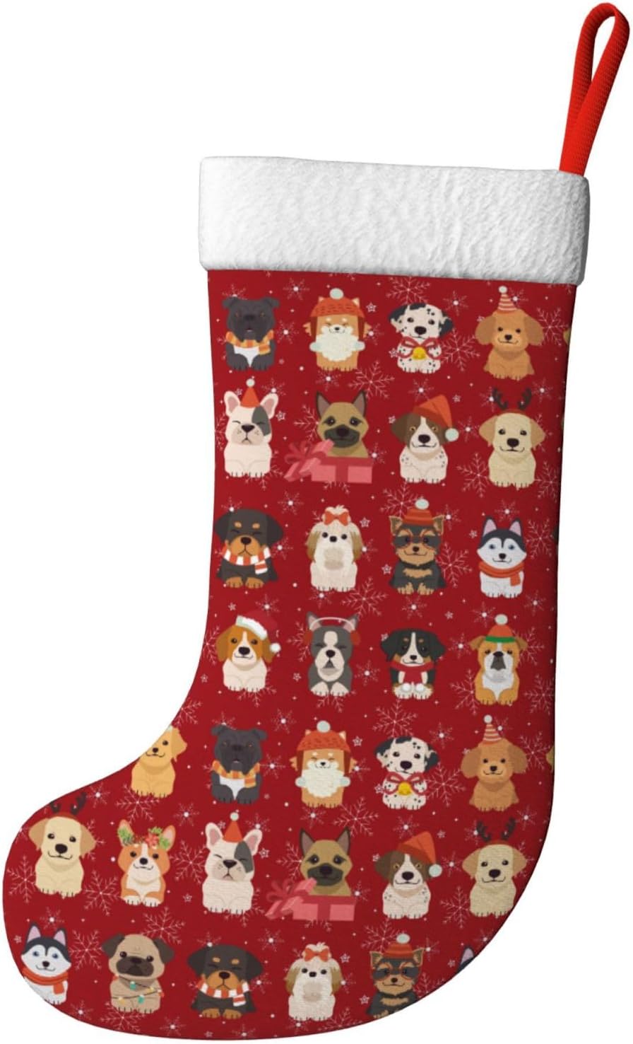 Cute Christmas Dogs Christmas  - Christmas Stocking Hanging avis et prix
