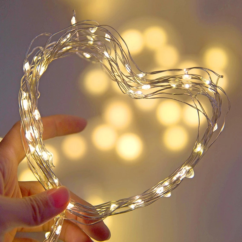 10M 5M 3M 2M Copper Wire LED T - Tinsel Garland Decoration avis et prix
