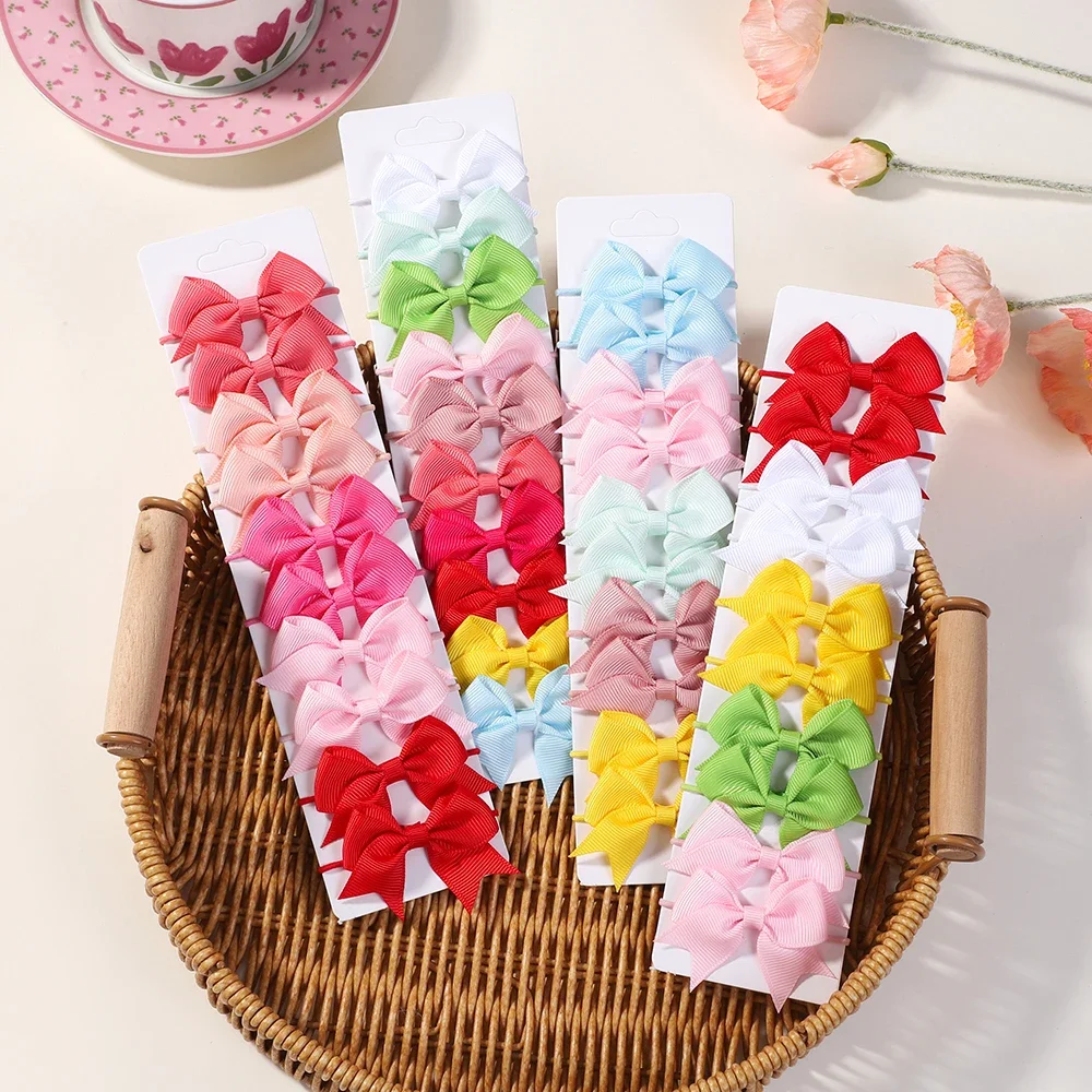 10Pcs Bows Elastic Hair rubber - Ribbon Bow Gift avis et prix