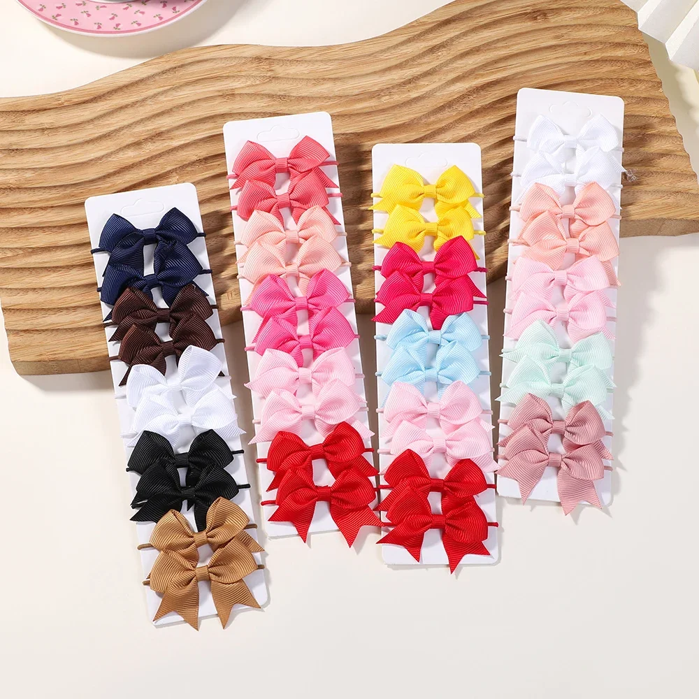 10Pcs Bows Elastic Hair rubber - Ribbon Bow Gift avis et prix