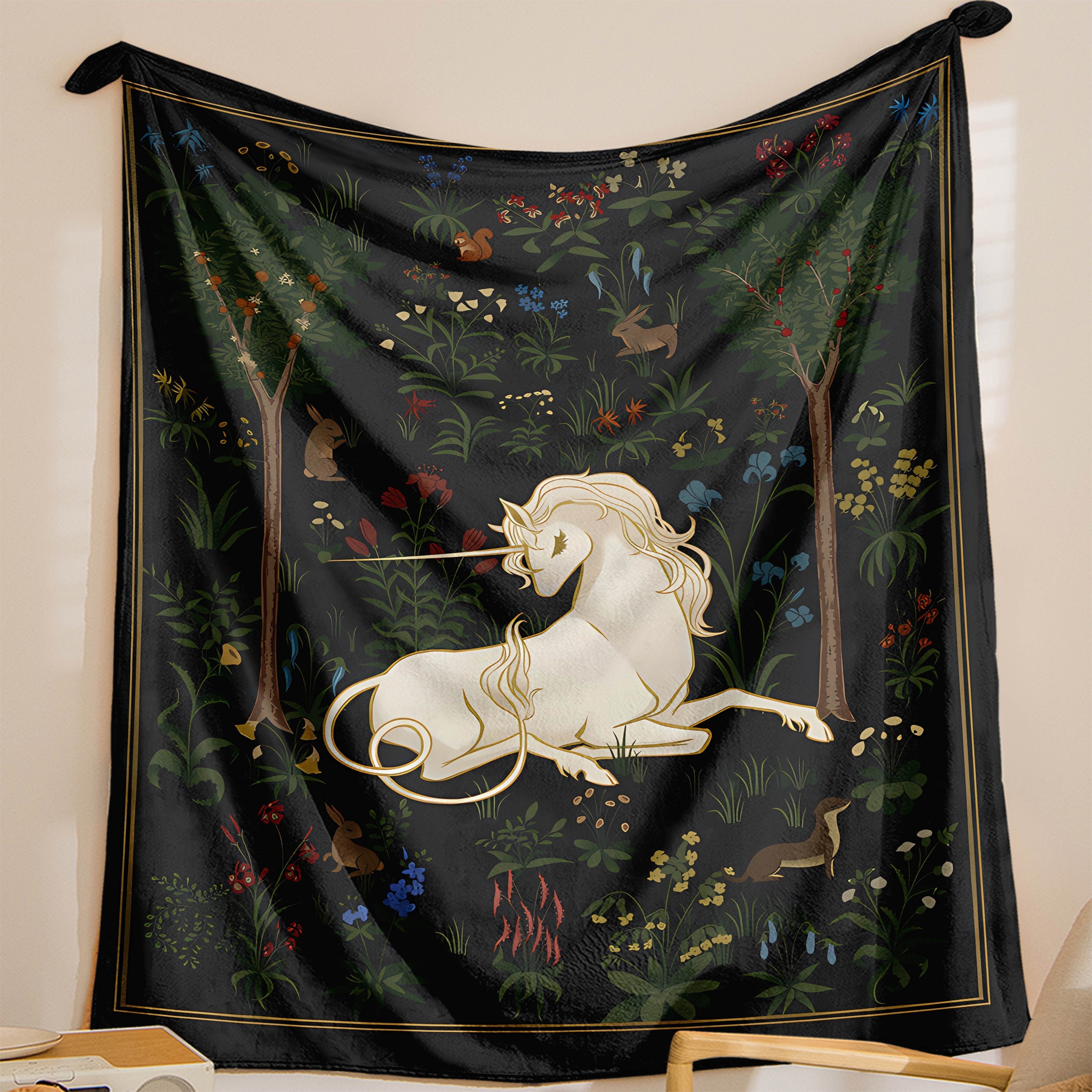 1pc Magical Unicorn Forest Thr - Christmas Throw Blanket avis et prix