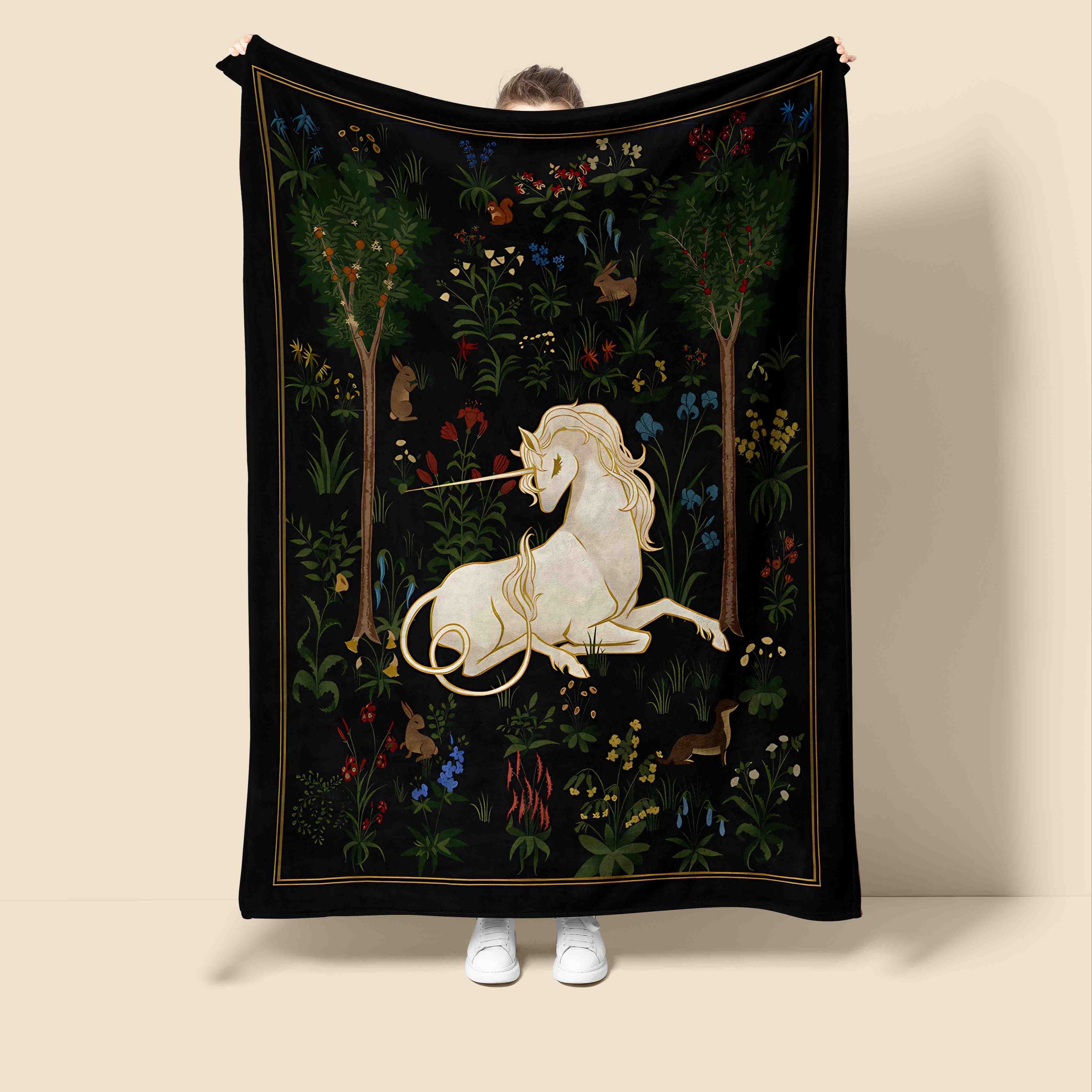 1pc Magical Unicorn Forest Thr - Christmas Throw Blanket avis et prix