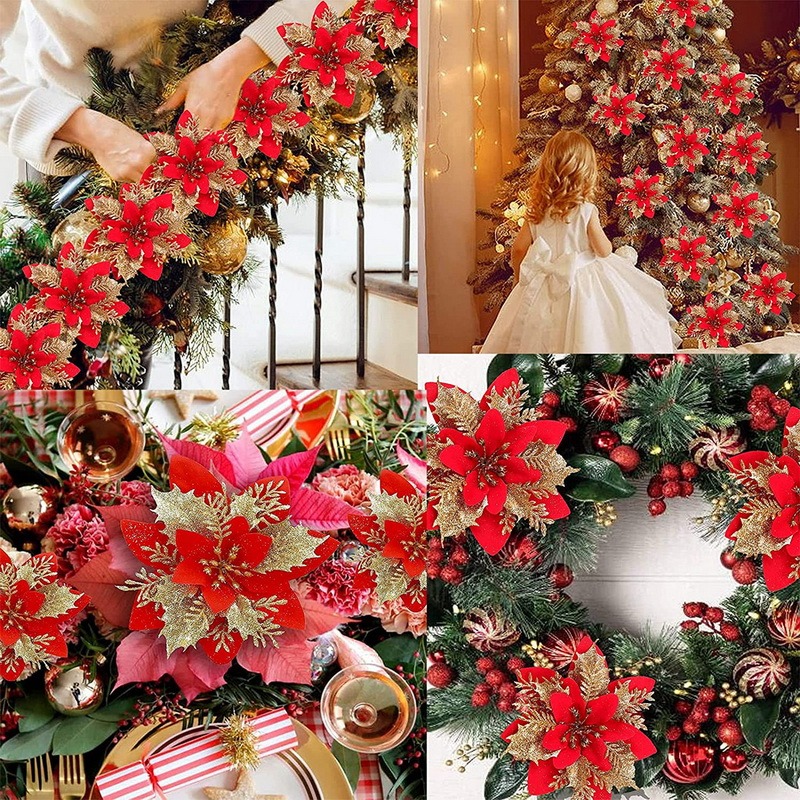 5PCS Christmas Flowers Christm - Christmas Tree Artificial avis et prix