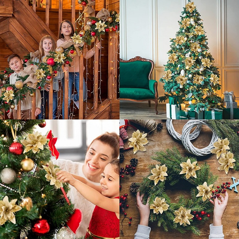 5PCS Christmas Flowers Christm - Christmas Tree Artificial avis et prix