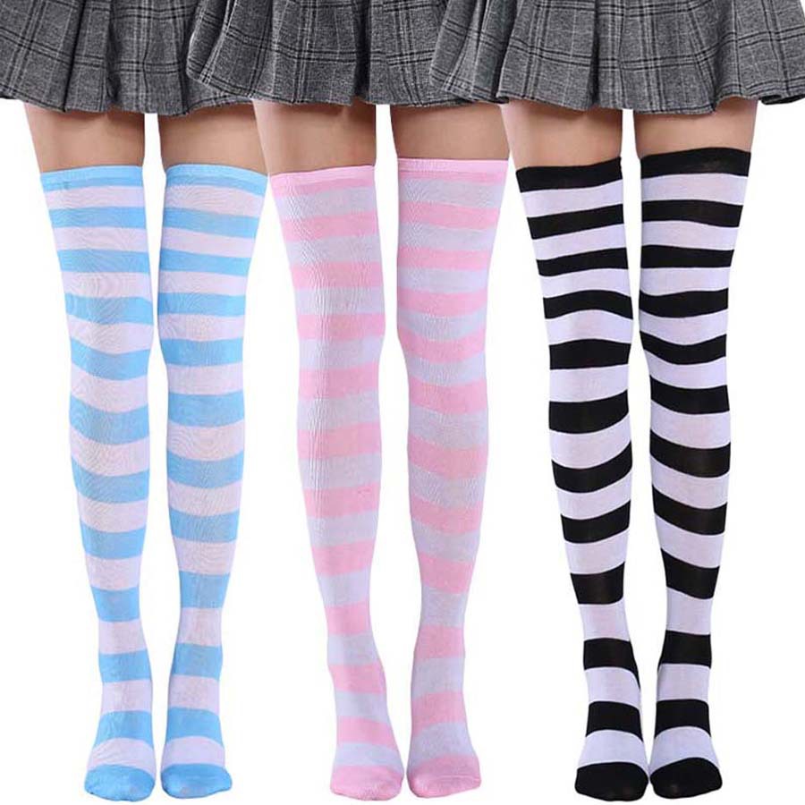 Cute Pink Blue Lolita Striped  - Christmas Stocking Hanging avis et prix