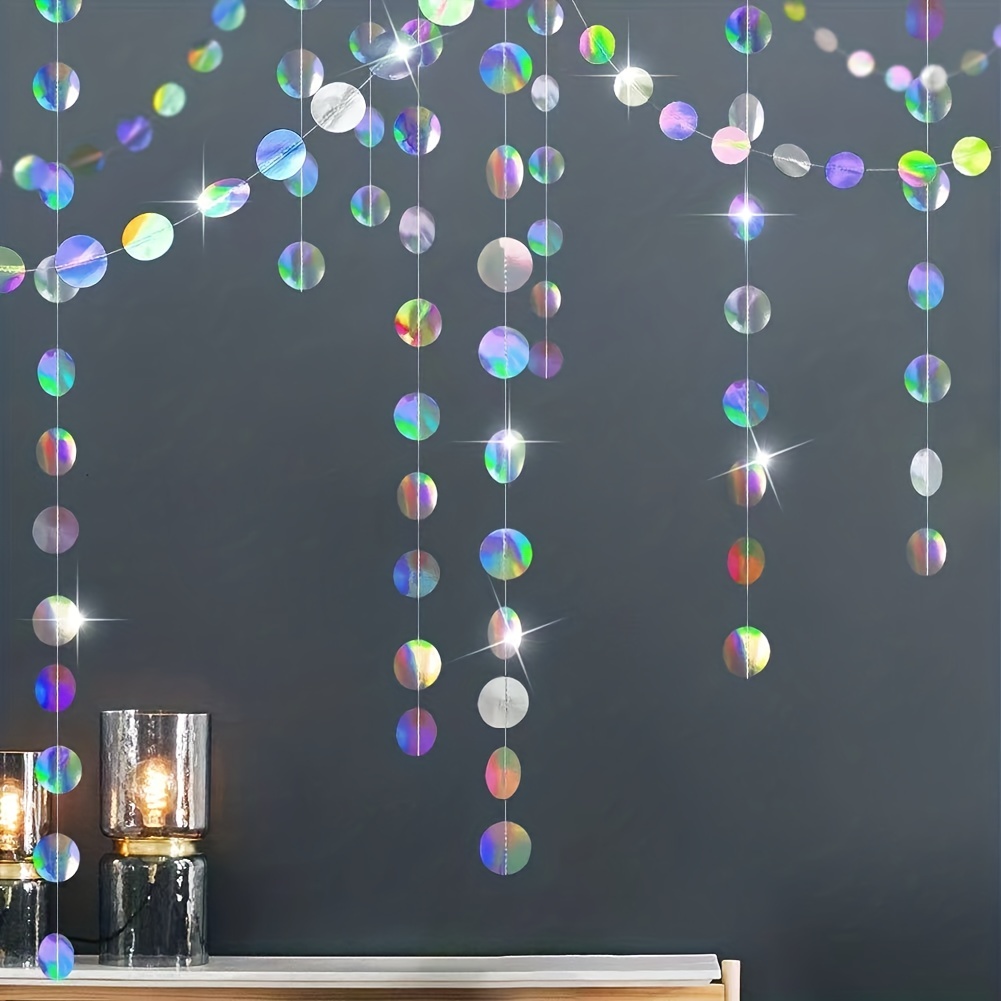 1pc Shimmering Iridescent Circ - Tinsel Garland Decoration avis et prix