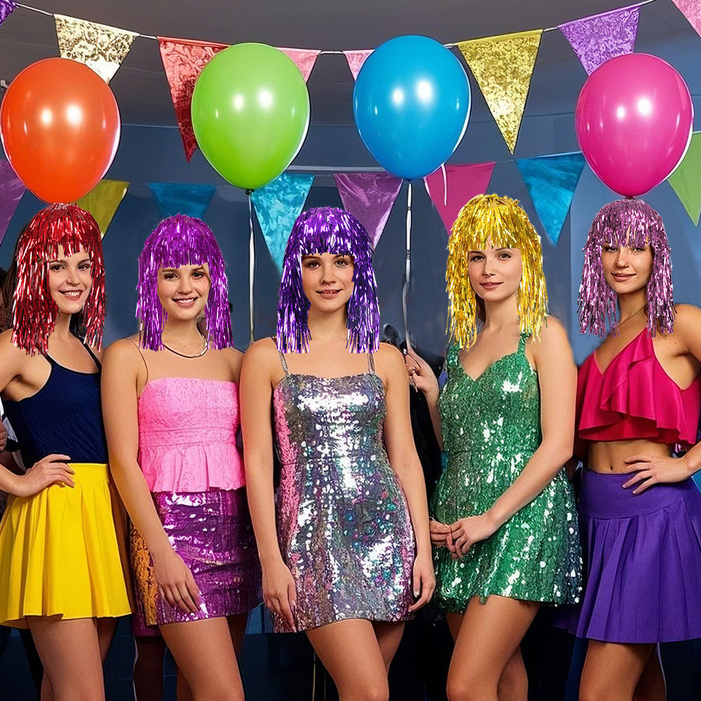 Cosplay Disco Wig Foil Tinsel  - Tinsel Garland Decoration avis et prix