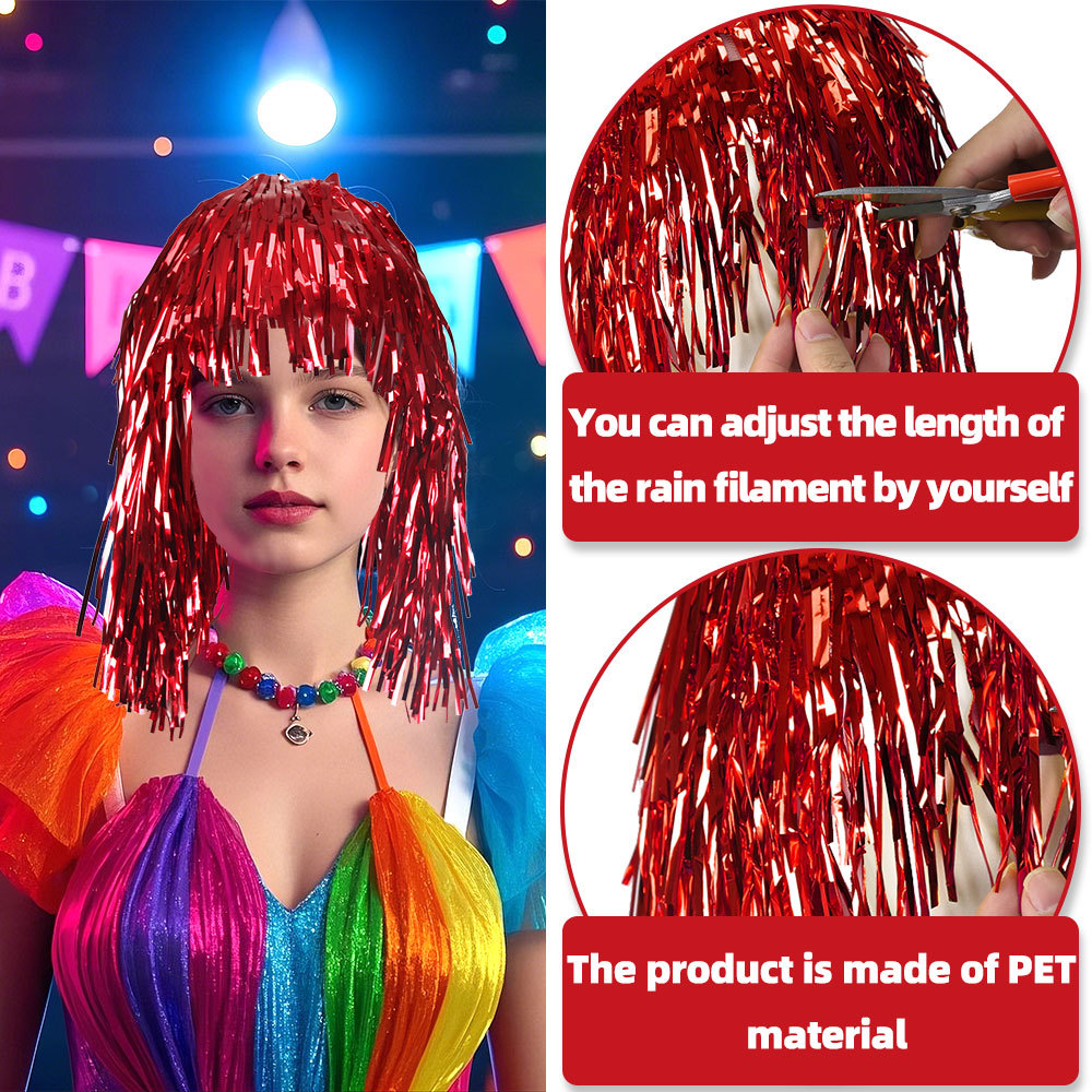 Cosplay Disco Wig Foil Tinsel  - Tinsel Garland Decoration avis et prix