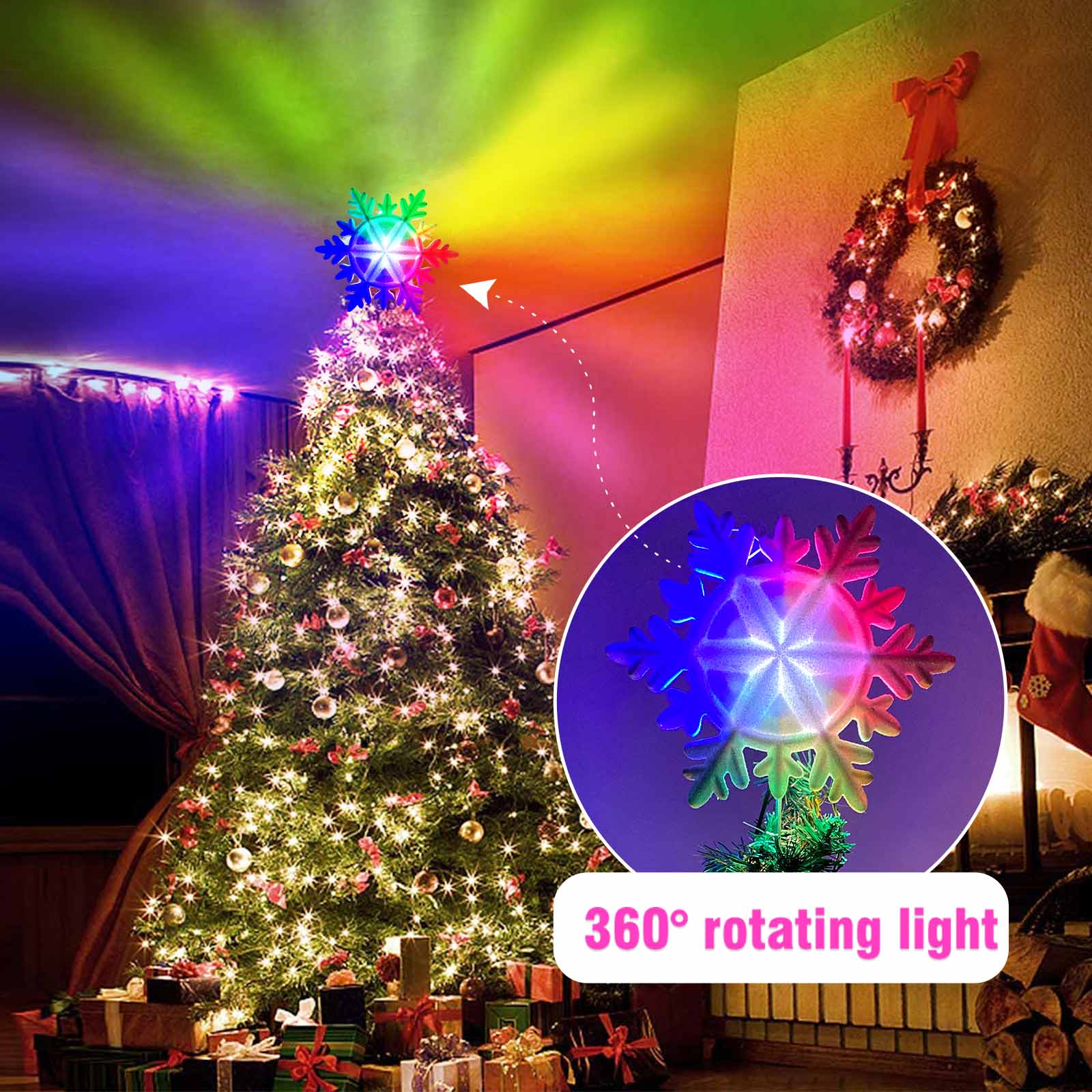 OurWarm Lighted Christmas Tree - Star Tree Topper avis et prix