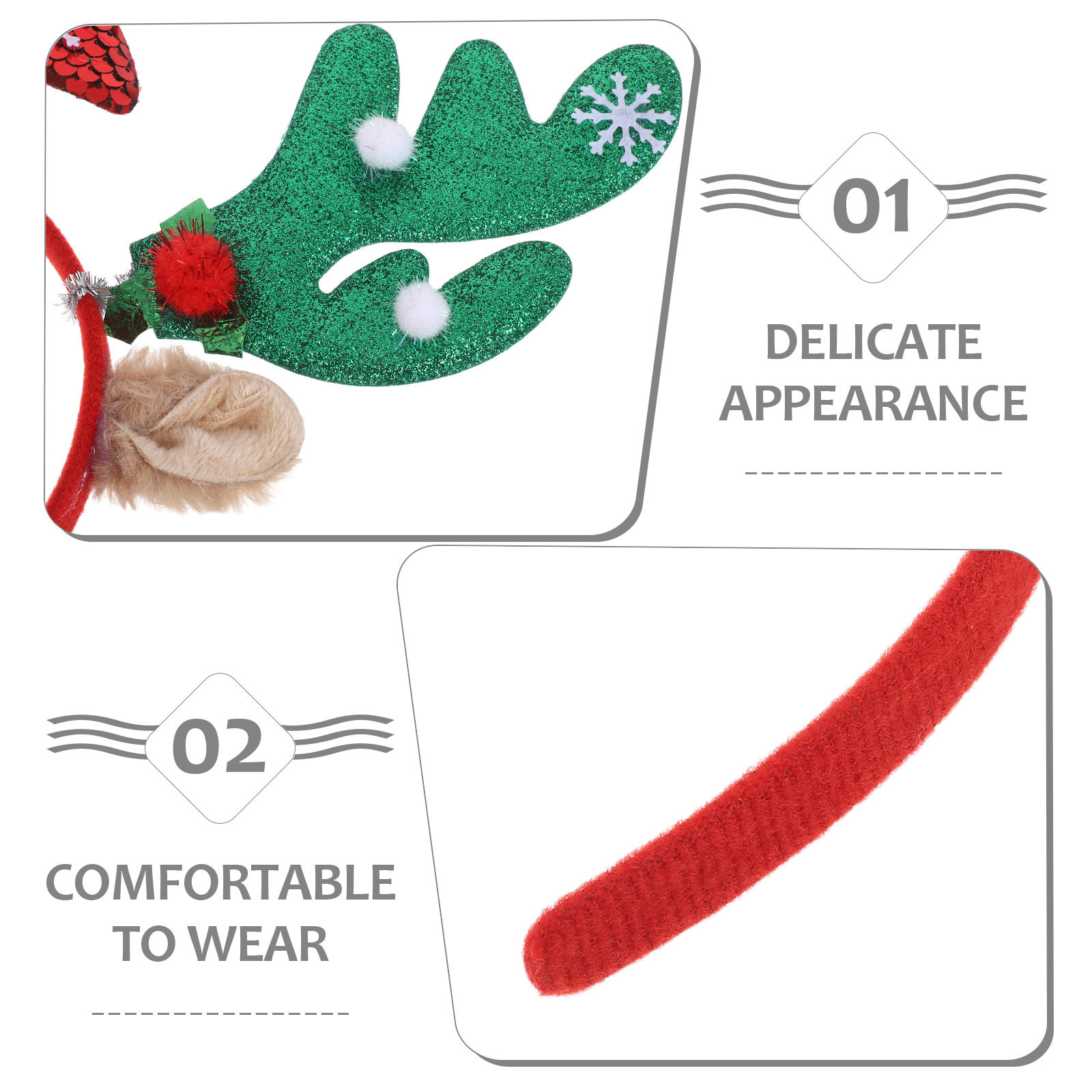 2Pcs Christmas Reindeer Antler - Reindeer Antlers Headband avis et prix