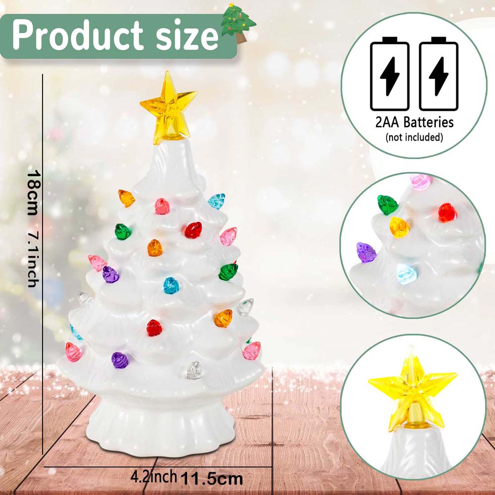 7 Inch Ceramic Christmas Villa - Star Tree Topper avis et prix