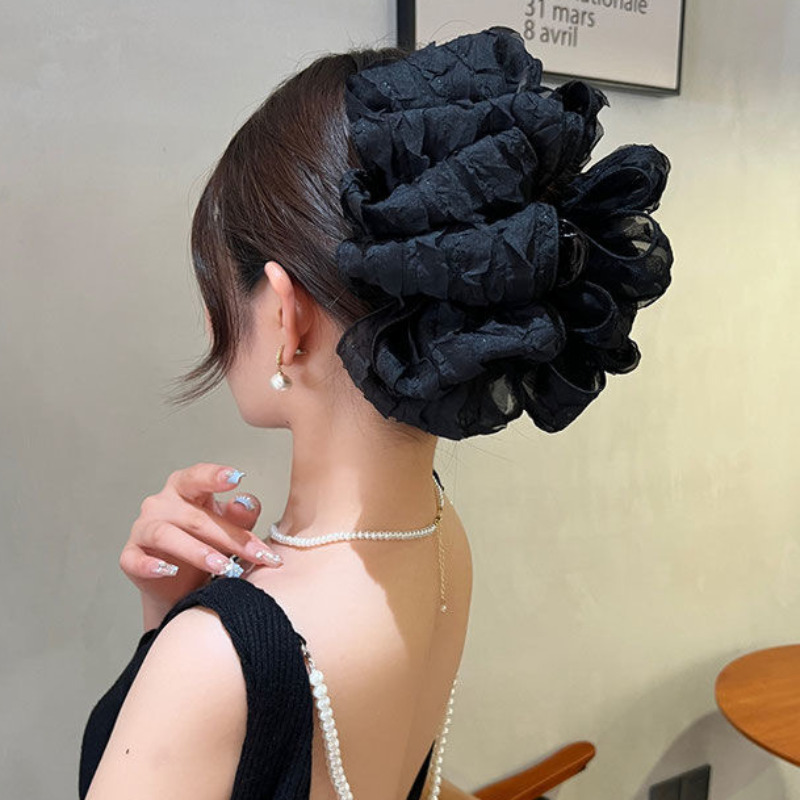 New Large Chiffon Bow Hair Cla - Ribbon Bow Gift avis et prix