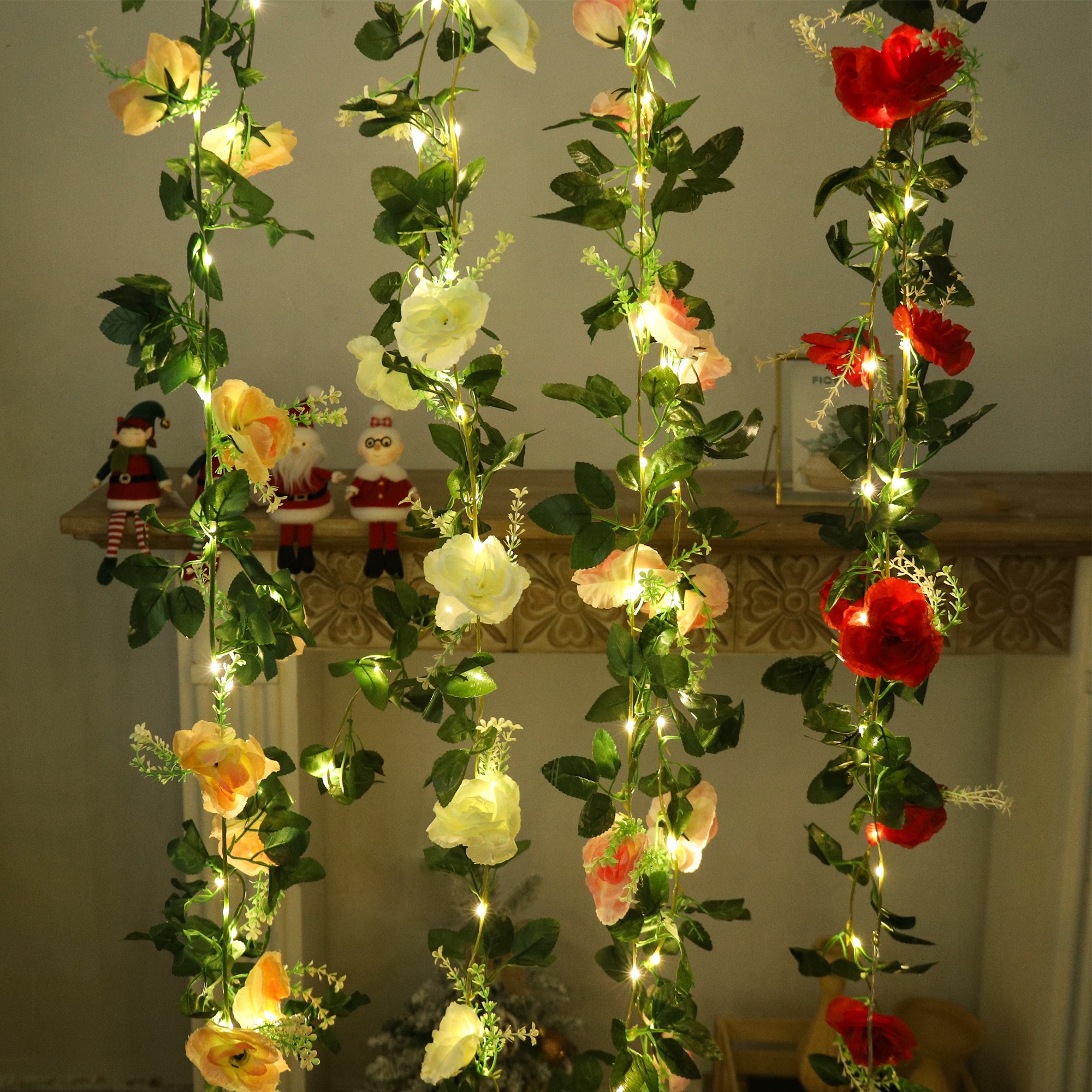 Rose LED Vine Light String Art - Christmas Wreath Fake avis et prix