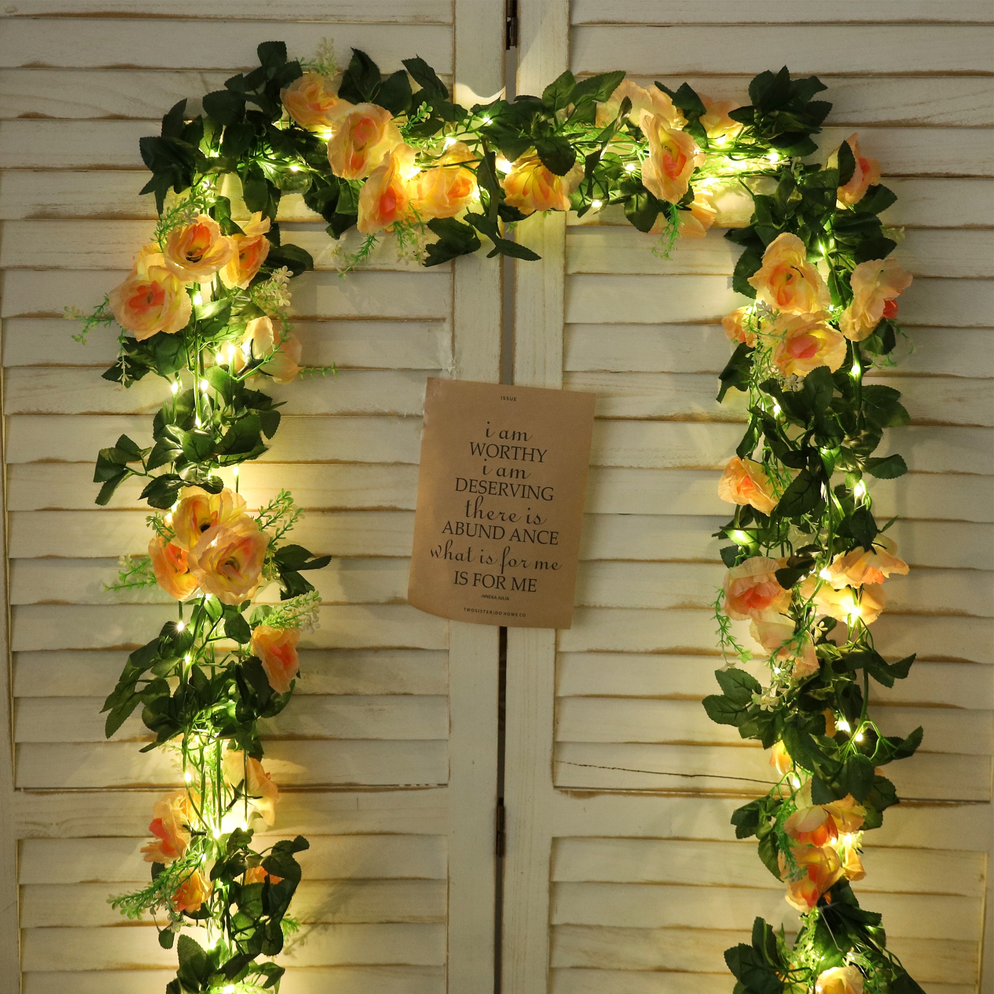 Rose LED Vine Light String Art - Christmas Wreath Fake avis et prix