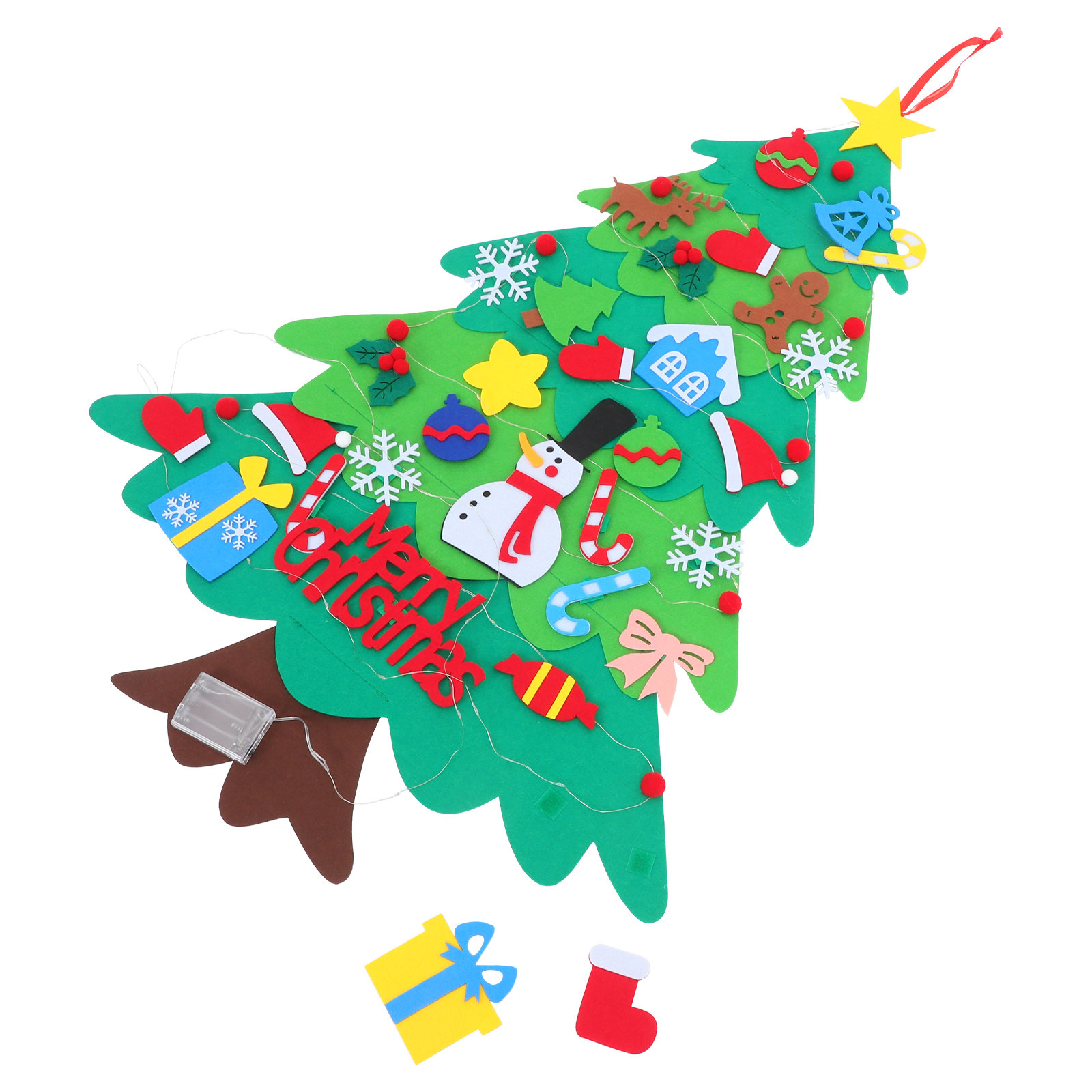 1Set Felt Christmas Tree Wall  - Christmas Stocking Hanging avis et prix