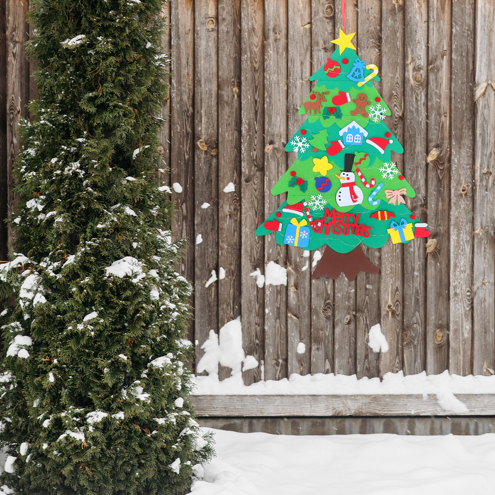 1Set Felt Christmas Tree Wall  - Christmas Stocking Hanging avis et prix