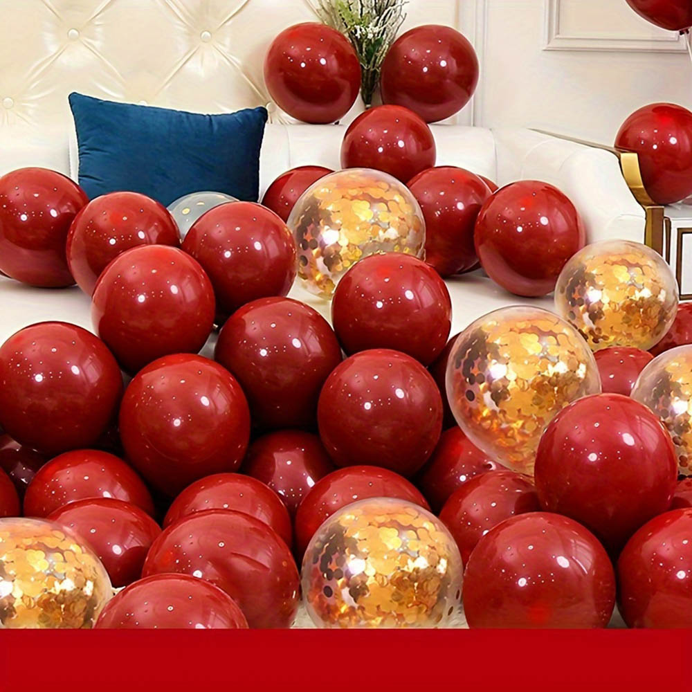 50pcs/pack Red Gold Balloon Ar - Tinsel Garland Decoration avis et prix