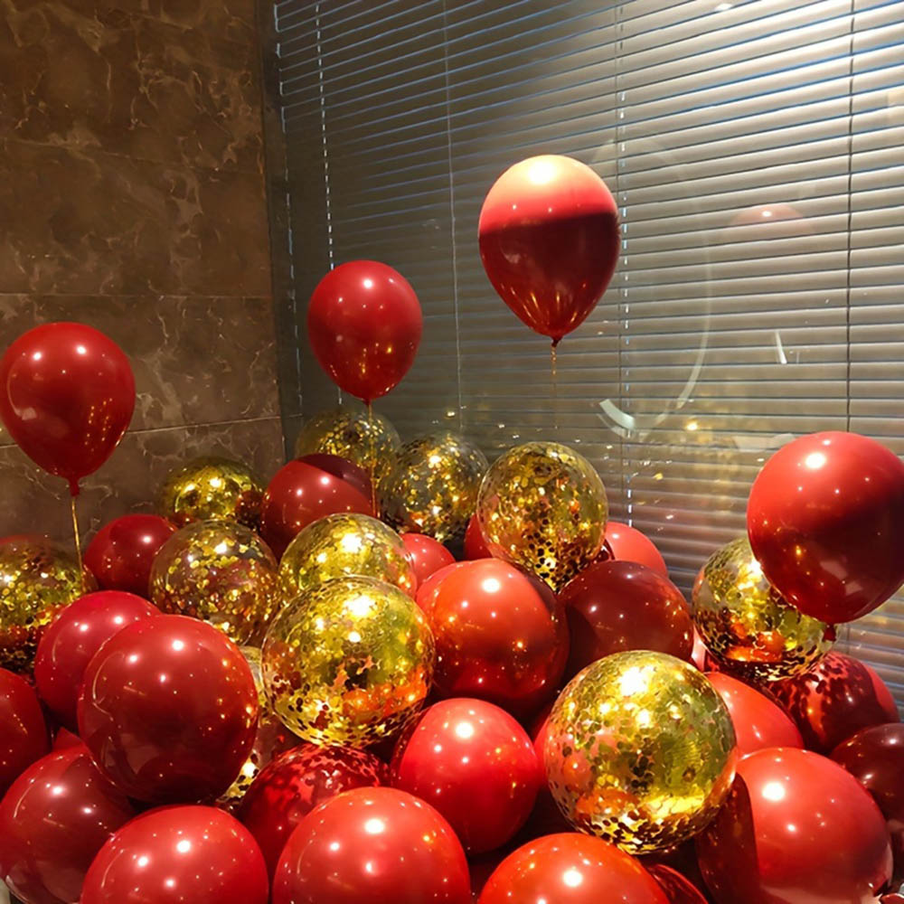 50pcs/pack Red Gold Balloon Ar - Tinsel Garland Decoration avis et prix