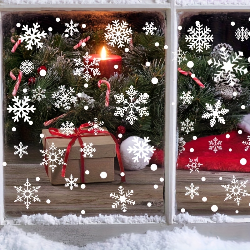 137Pcs Winter Snowflake Static - Snowflake Window Decal avis et prix