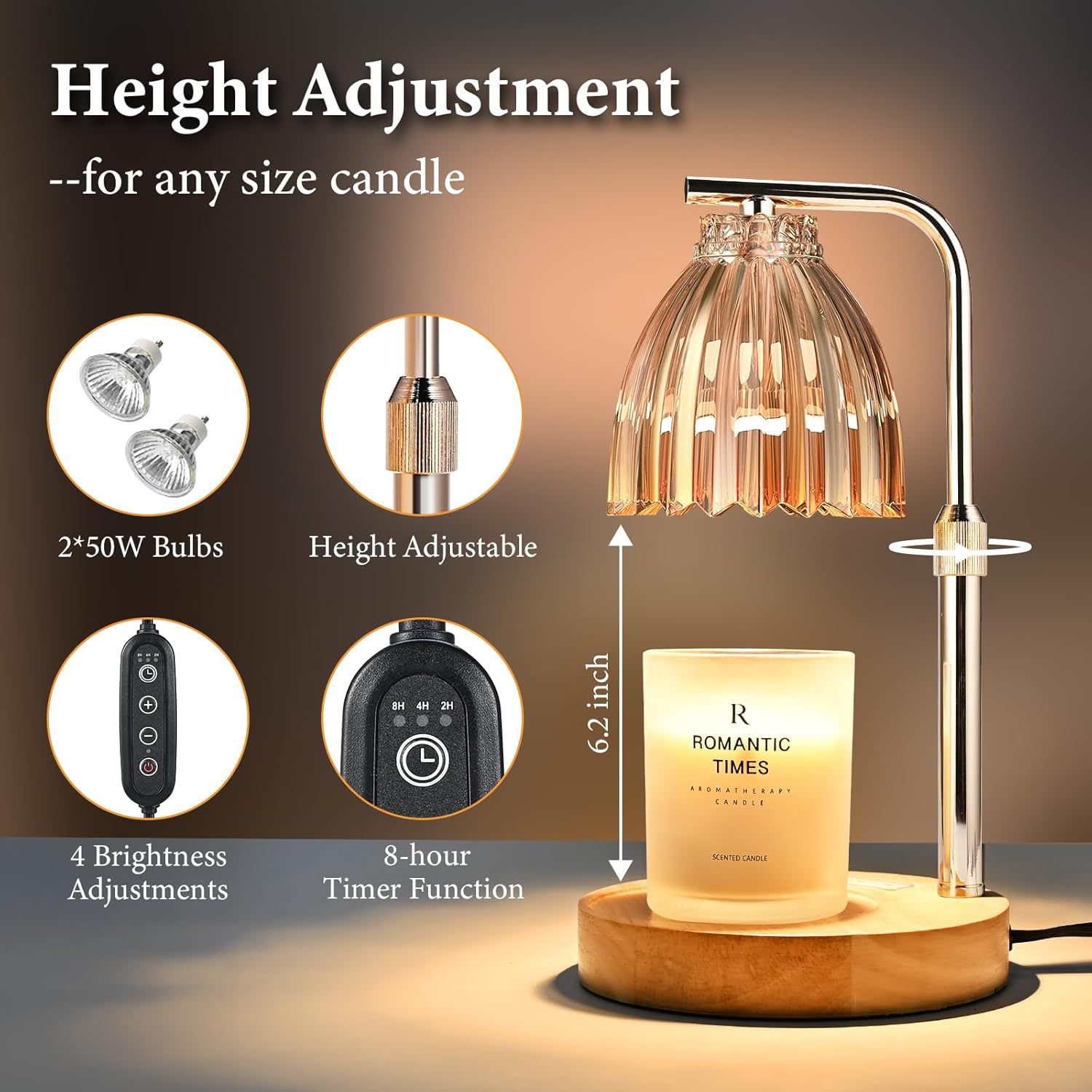 Adjustable Height Aromatherapy - Holiday Candle Set avis et prix