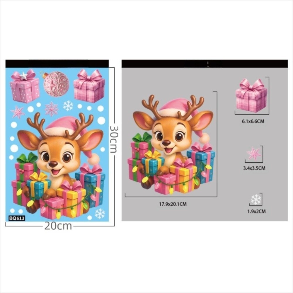 Cartoon PVC Window Stickers Sn - Snowflake Window Decal avis et prix