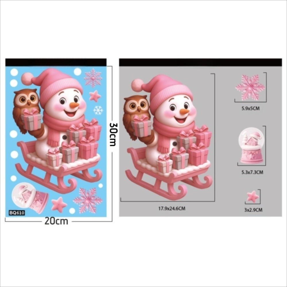 Cartoon PVC Window Stickers Sn - Snowflake Window Decal avis et prix